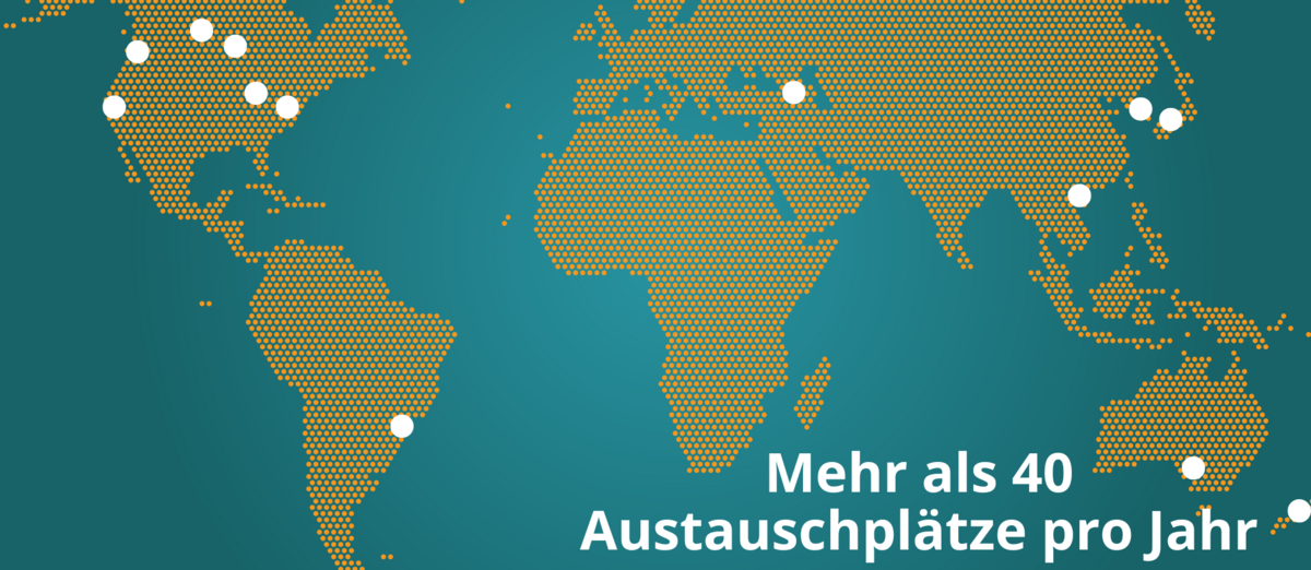Karte Austauschplätze im Hochschulaustausch-Programm