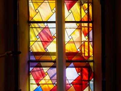 Ostfenster im Greifswalder Dom, gestaltet vom dänisch-isländischen Künstler Ólafur Elíasson