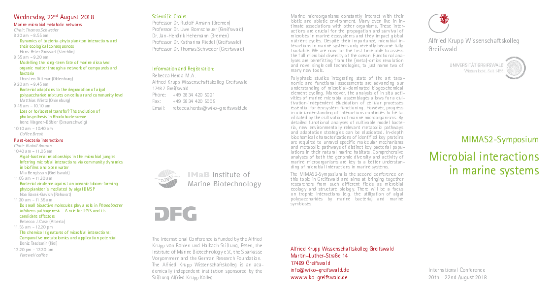 Mimas2 Microbial Interactions In Marine Systems - 