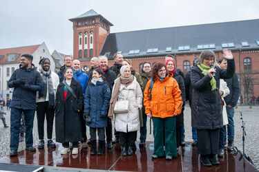 Impressionen von der Veranstaltung „Gesicht zeigen gegen Rassismus“ – Eine Kampagne für Greifswald