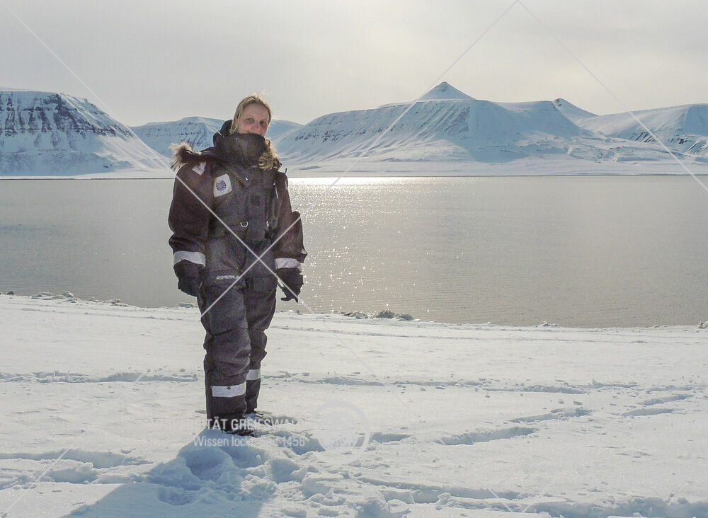 Dr. Anna Gehrmann auf Forschungsreise in Spitzbergen ©privat