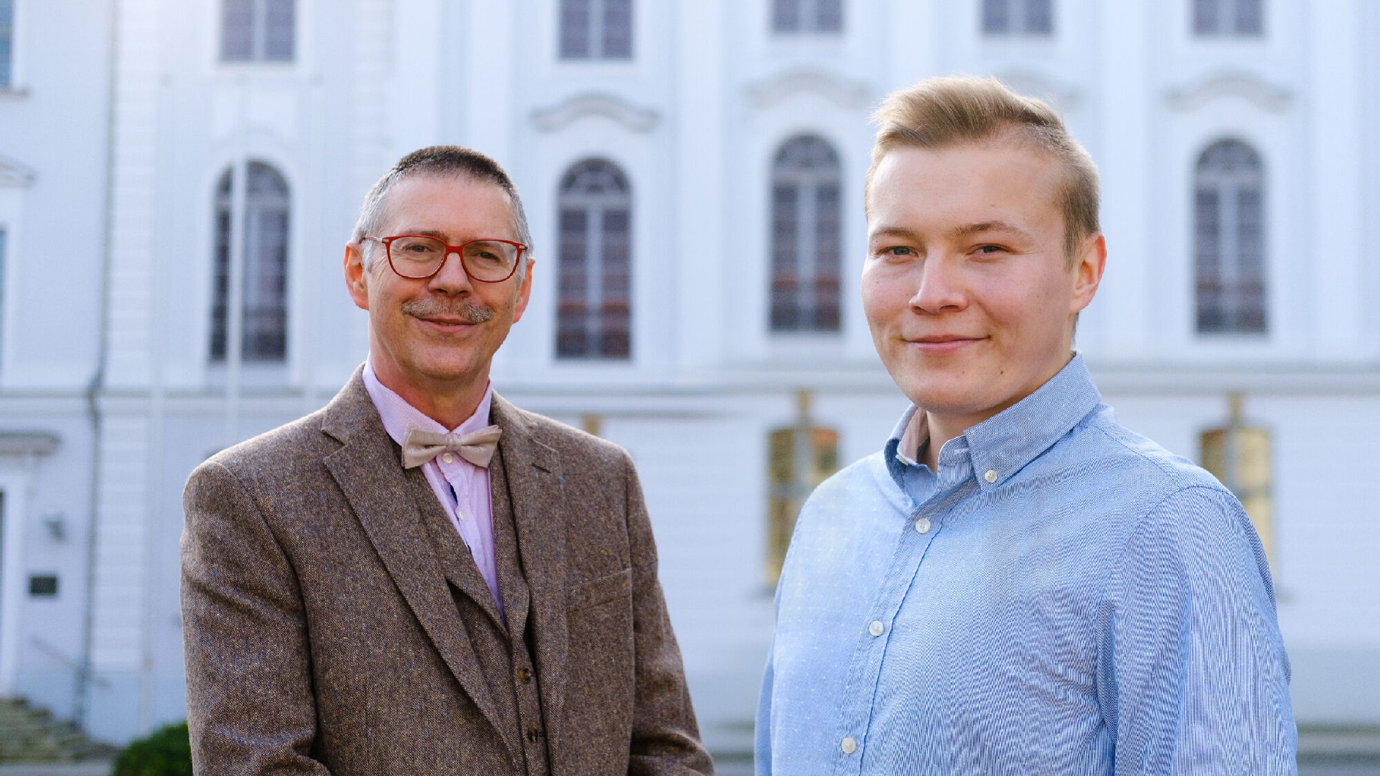 Prof. Dr. Ralf Schneider (l.) und Hennis Herbst (r.), © Lukas Voigt, 2022