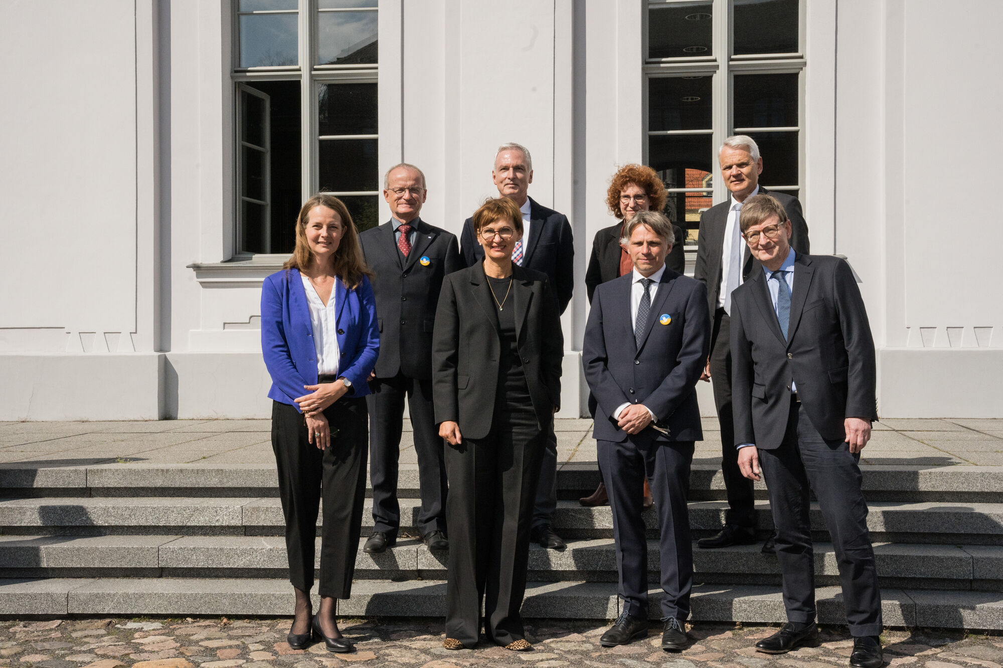 Front row f.l.t.r. Bettina Martin, Bettina Stark-Watzinger, Fabian Leendertz, Otmar D. Wiestler, | 2nd row f.l.t.r. Thomas C. Mettenleiter, Karlhans Endlich, Katharina Riedel, Dirk Heinz © Laura Schirrmeister, 2022 