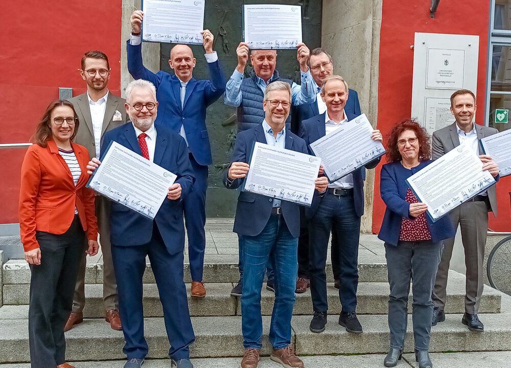 Unterzeichnung der Deklaration des Nachhaltigkeitsbündnisses Greifswald