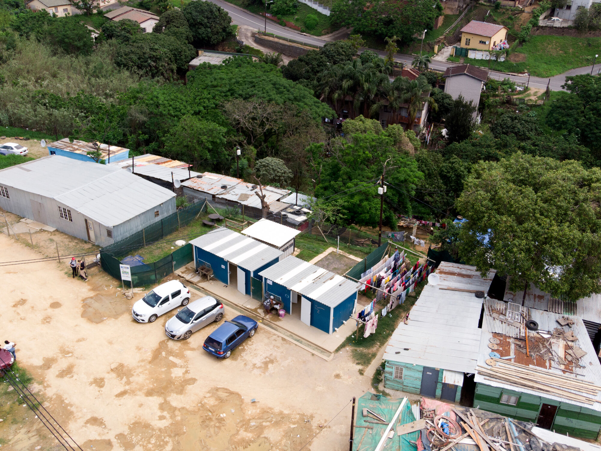 Luftbild der Pee Power®-Installation in Durban (Südafrika).