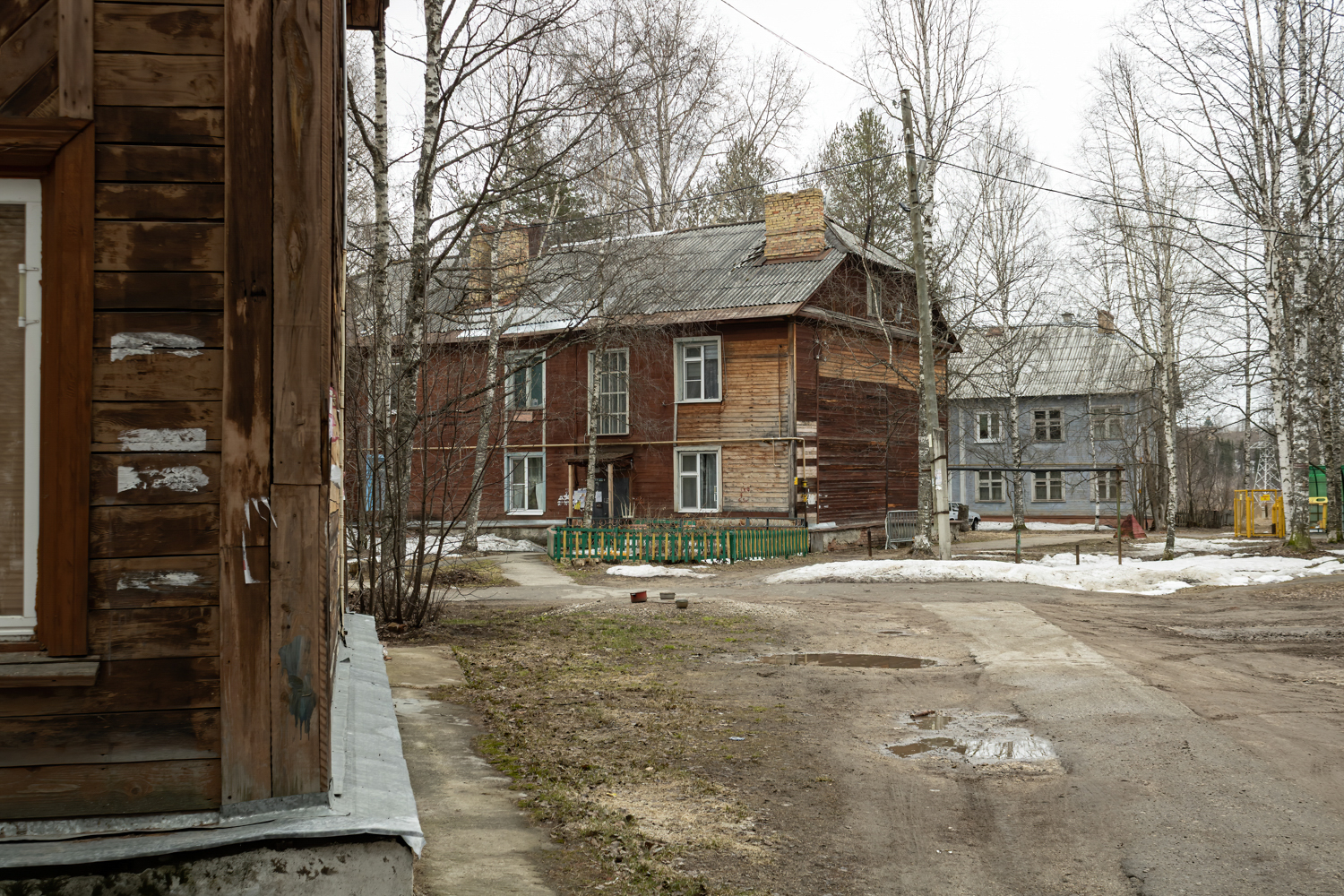 Ein einsames Dorf in Russland.