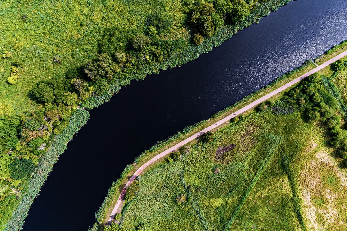 zu sehen ist der Ryck, ein Fluß, der durch Greifswald fließt