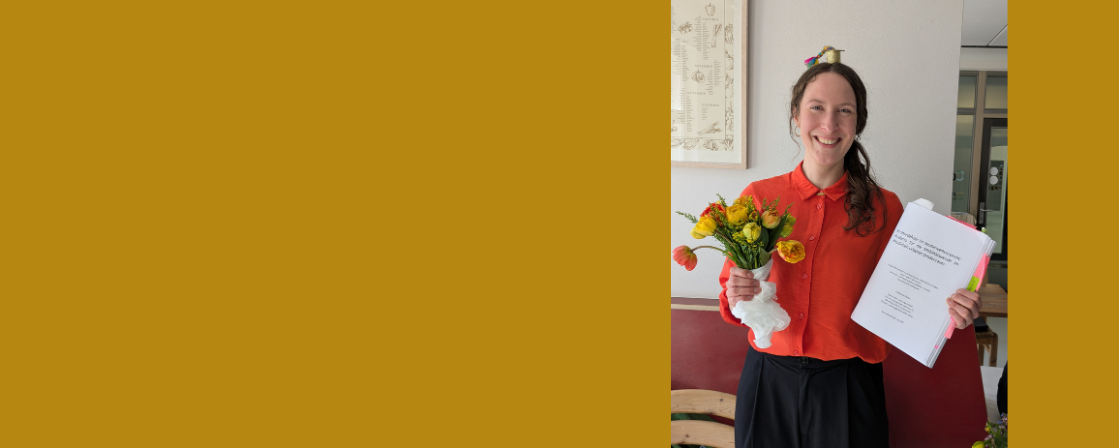Friederike Pfeifer mit ihrer Dissertation