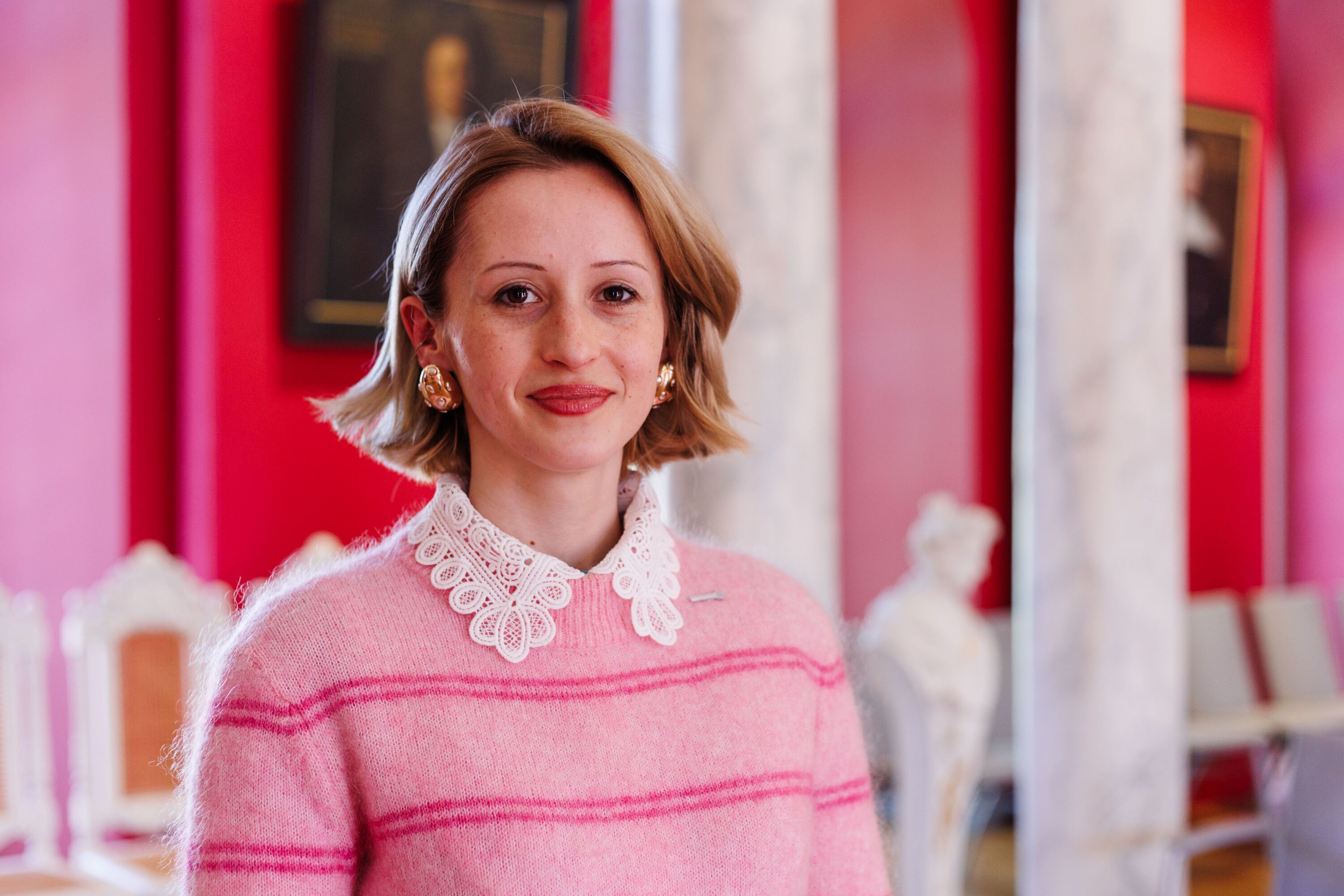 Portrait of the Student Pro-Rector Patrizia Grenz in the University's Aula