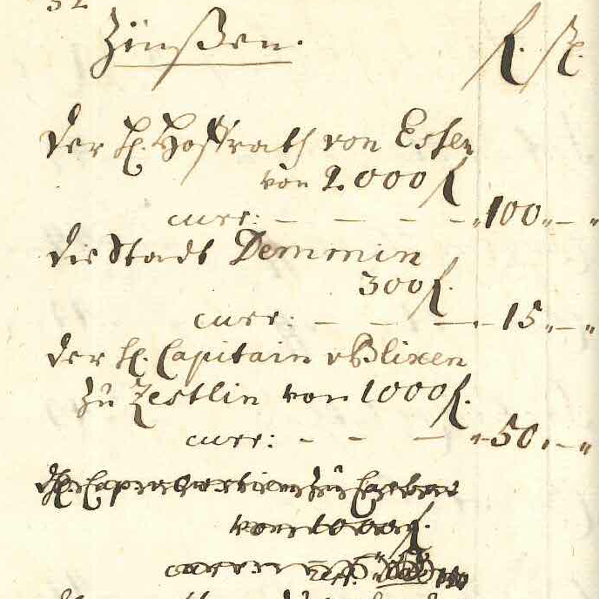 Erträge von Eigenkapital für die Universität Greifswald 1727-1769