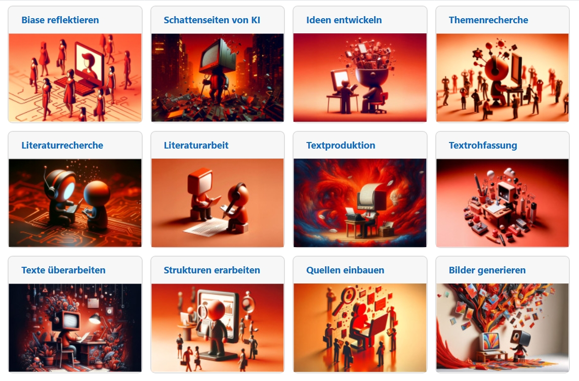 Übersicht des Moodlekurses