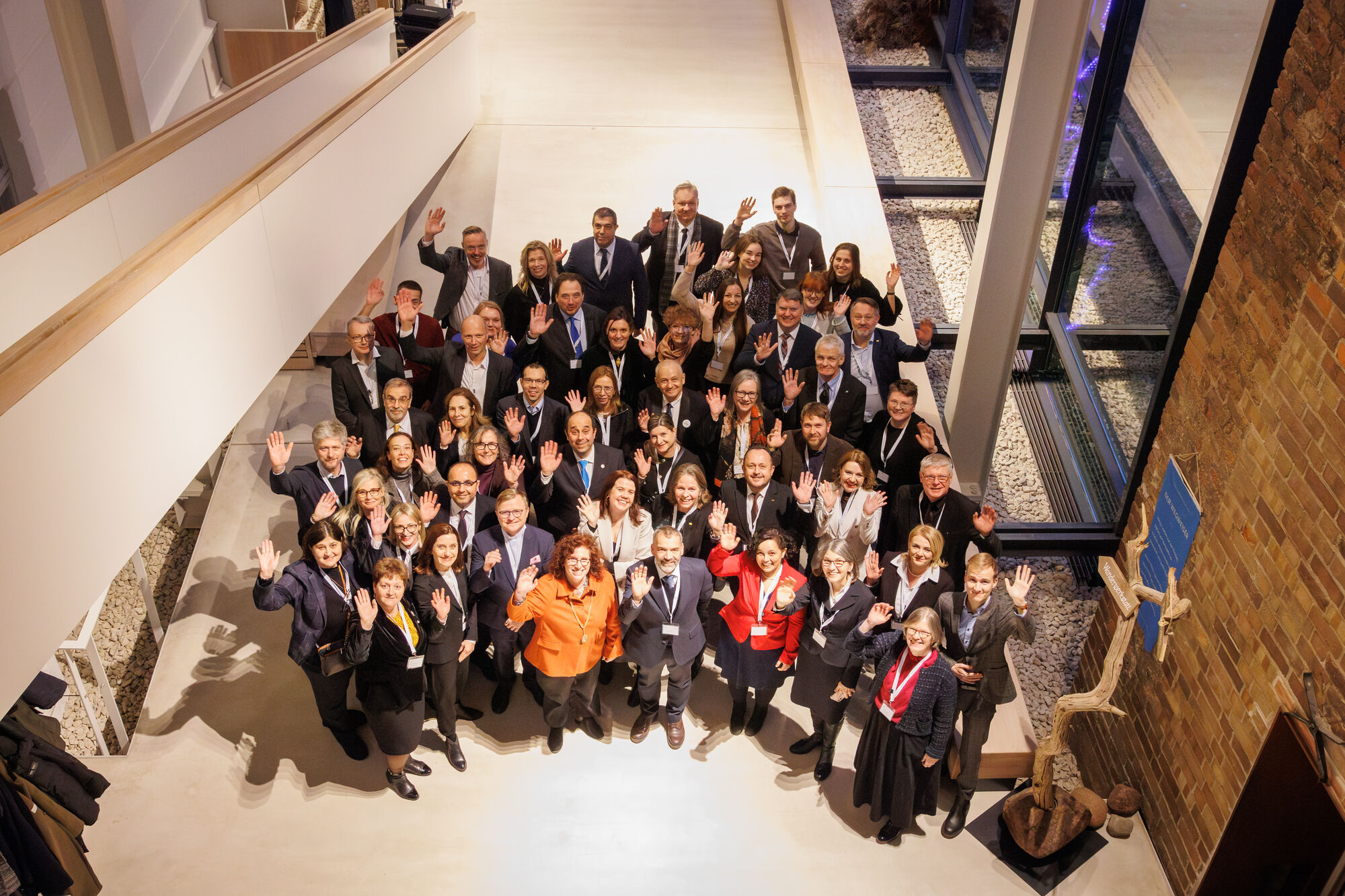 Group photo of the participants at the consortium meeting of KreativEU during talks at the Pomeranian State Museum.