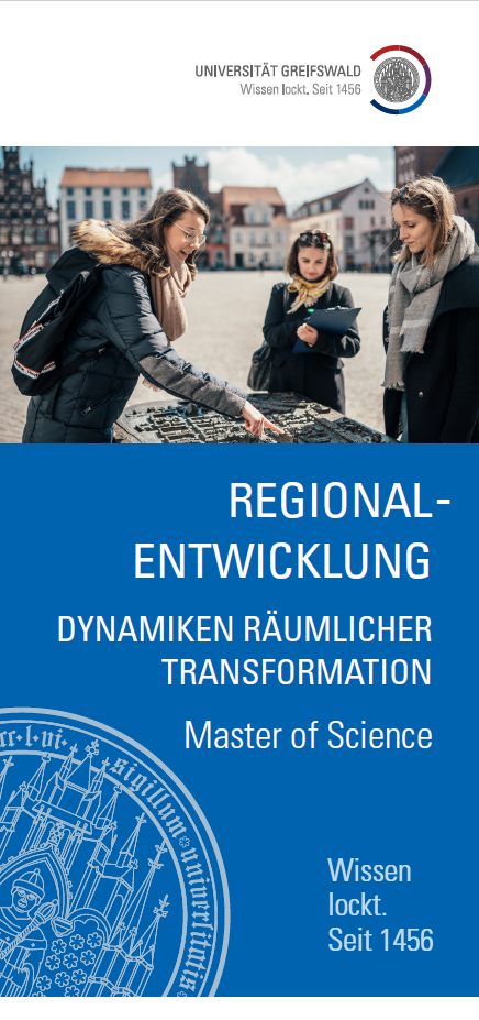 Coverbild Flyer M. Sc. Regionalentwicklung – Dynamiken räumlicher Transformation