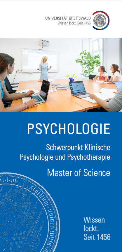 Coverbild Studienfachflyer Master Psychologie / Schwerpunkt Klinische Psychologie und Psychotherapie