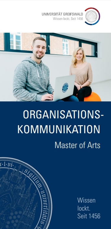 Coverbild Studienfachflyer Master Organisationskommunikation