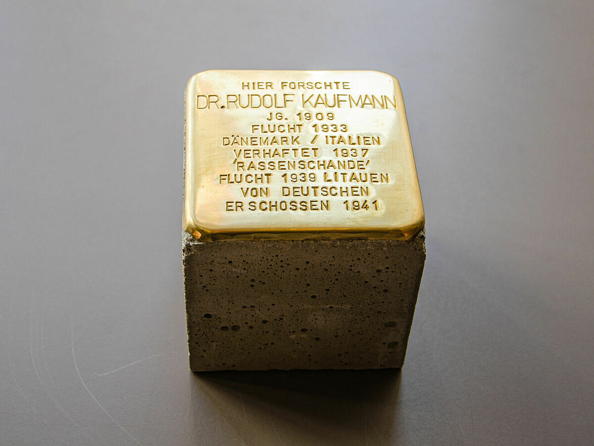 Stolperstein für den Geologen Dr. Rudolf Kaufmann (1909–1942 - Foto: Jan Meßerschmidt
