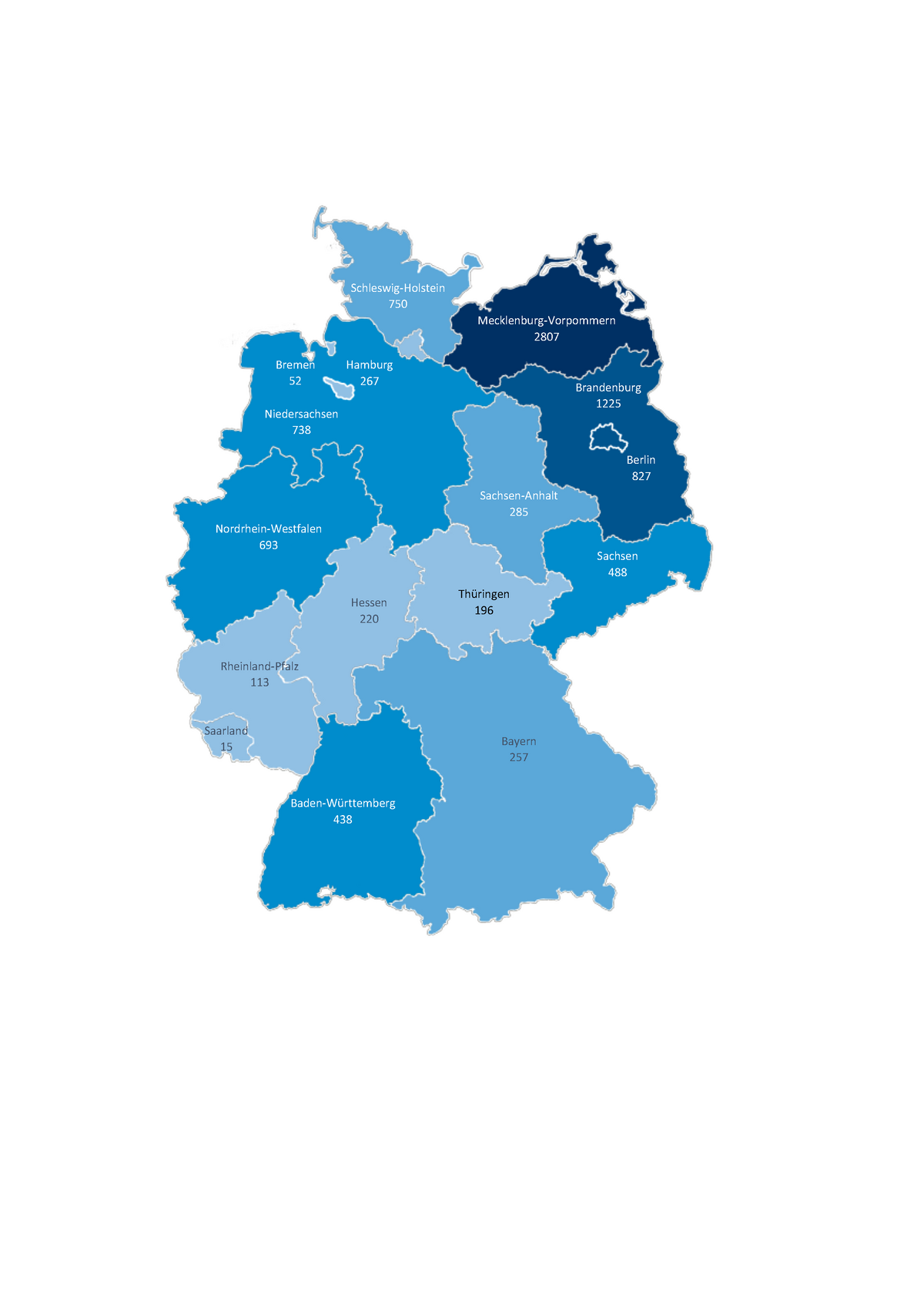 Grafik, Studierende Herkunft nach Bundesländern 2023