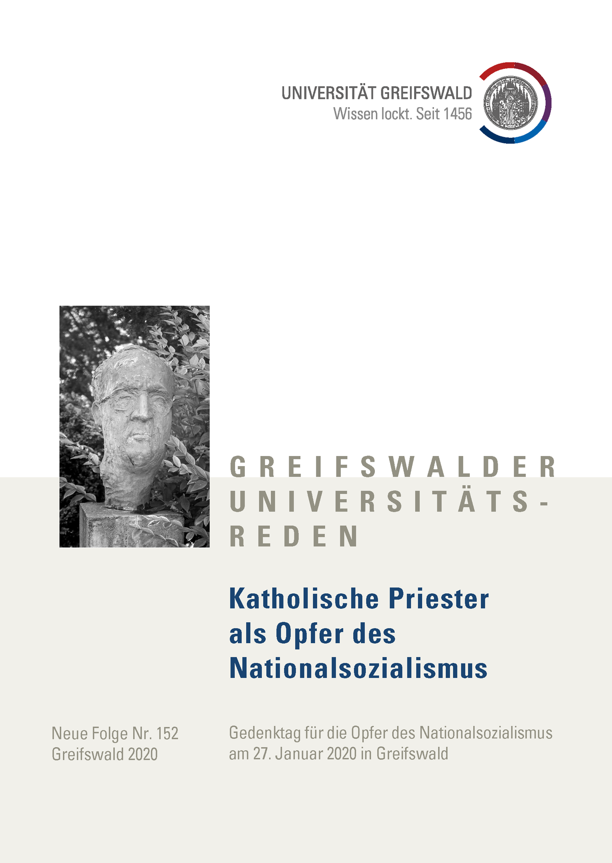 Cover Broschüre Gedenktag 2020 - ©Universität-Greifswald