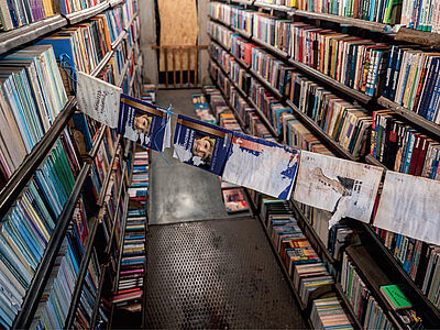 Blick in die Staatliche wissenschaftliche Bibliothek in Charkiw.