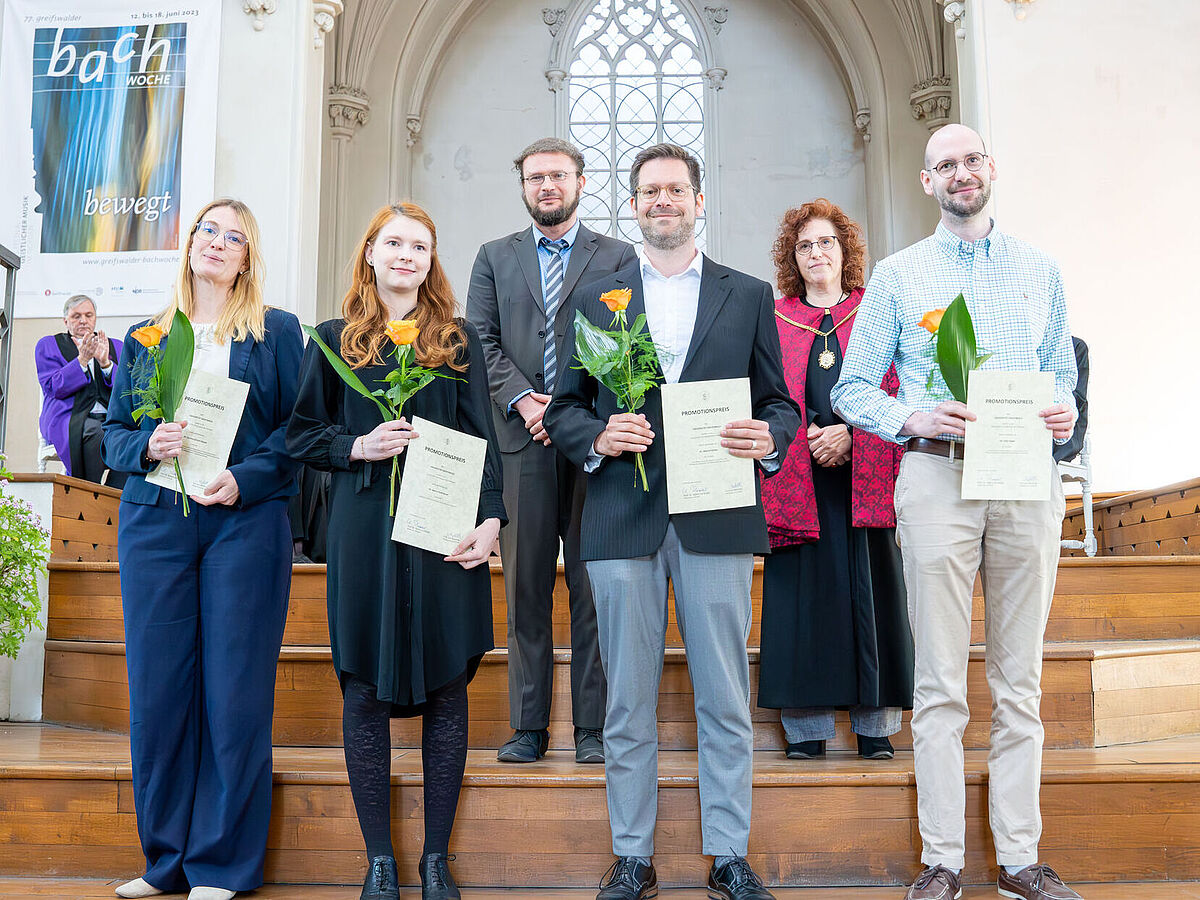 Übergabe der Promotionspreise durch den Verein der Förderer der Universität. 