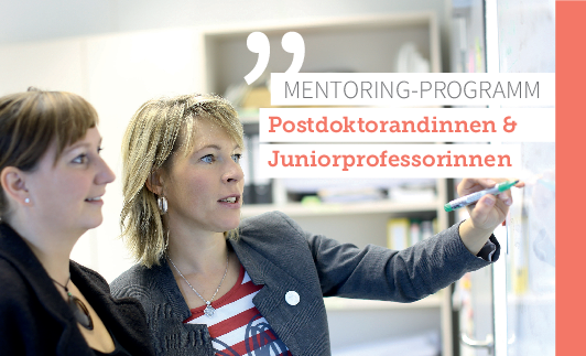 Foto von einer Mentee und einer Mentorin von dem Mentoring-Programm für Postdoktorandinnen und Juniorprofessorinnen