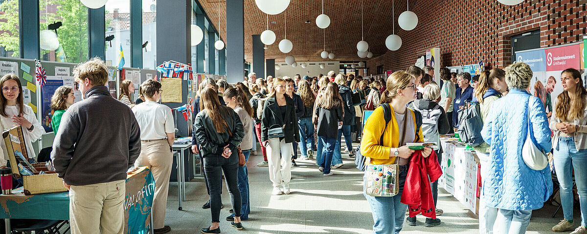 University Open Days in the Foyer of the Lecture Hall Building