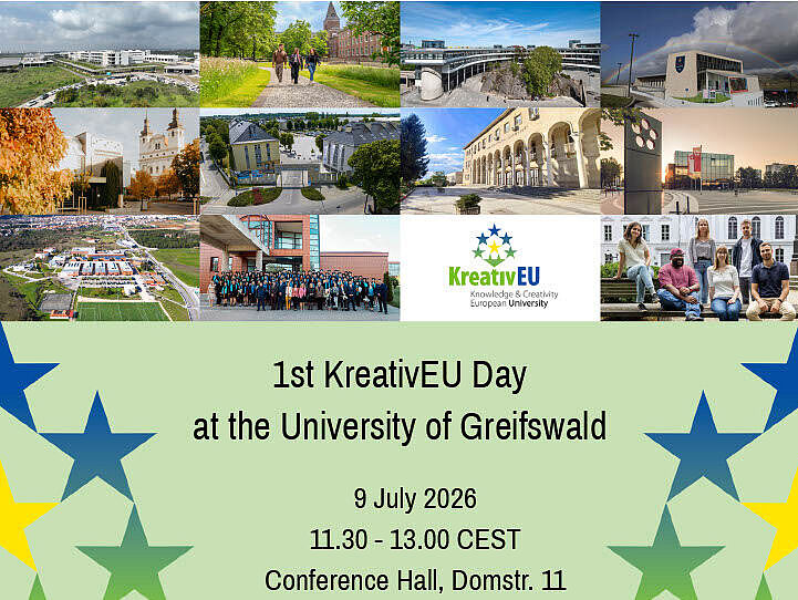1st KreativEU Day at the University of Greifswald Poster of the 1st KreativEU Day at the University of Greifswald