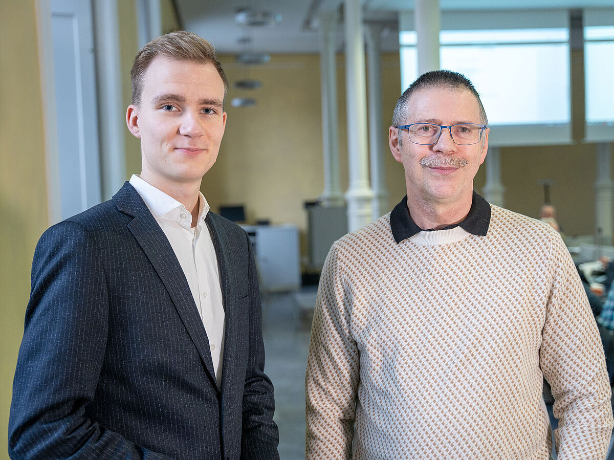 Prorektorenwahl 2024: Lukas Voigt (l.) und Prof. Dr. Ralf Schneider (r.)