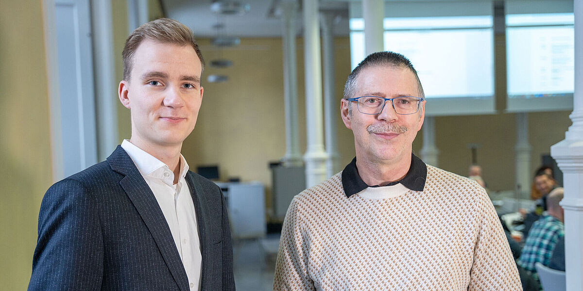 Prorektorenwahl 2024: Lukas Voigt (l.) und Prof. Dr. Ralf Schneider (r.)