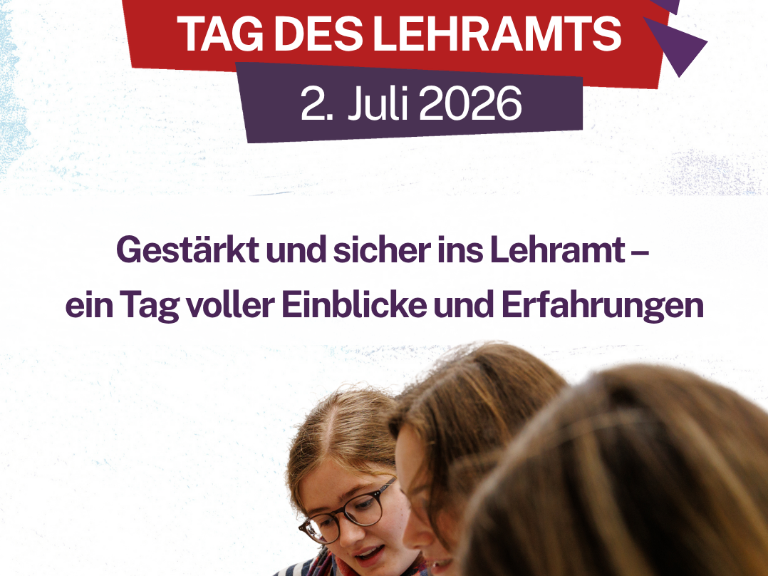Poster zur Anmeldung des Tag des Lehramts am 2. Juli 2026
