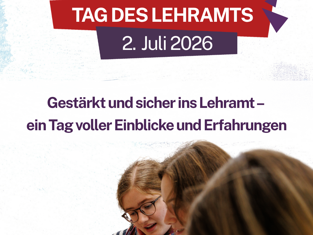 Poster zur Anmeldung des Tag des Lehramts am 2. Juli 2026