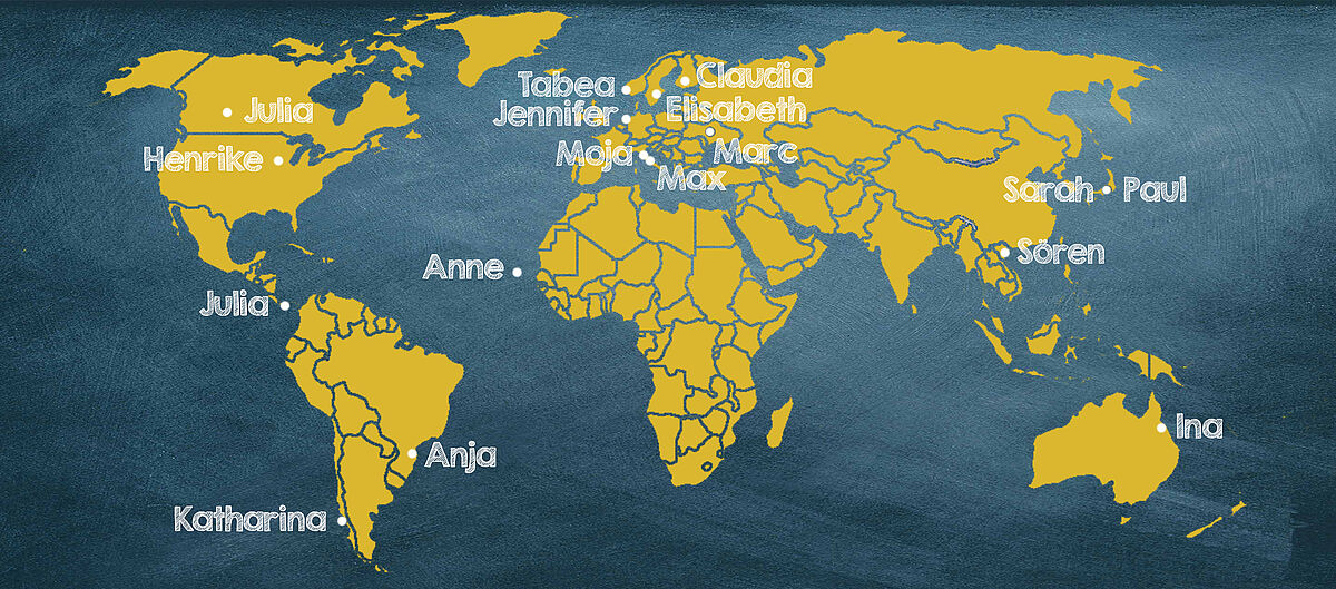Greifswald goes international map. Greifswald goes international map.