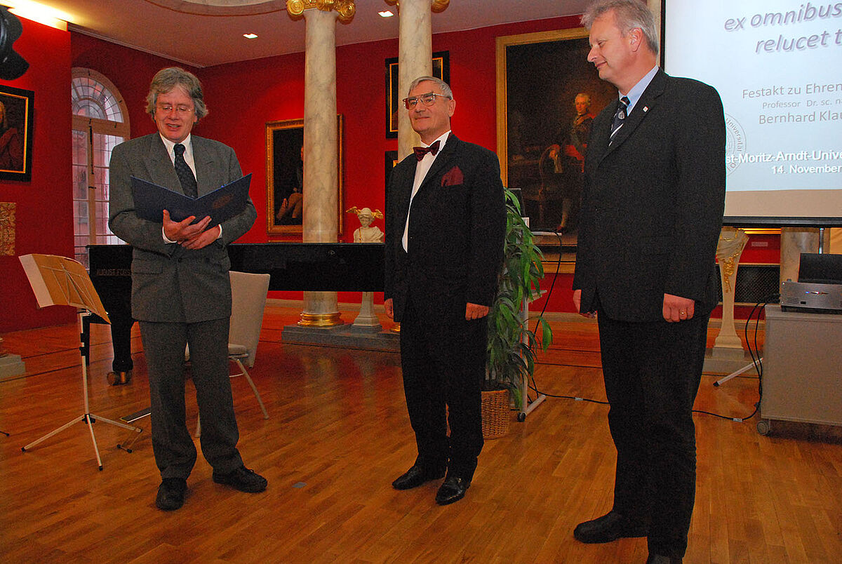 Honorary doctorate awarded to Bernhard Klausnitzer, photo: Jan Meßerschmidt 