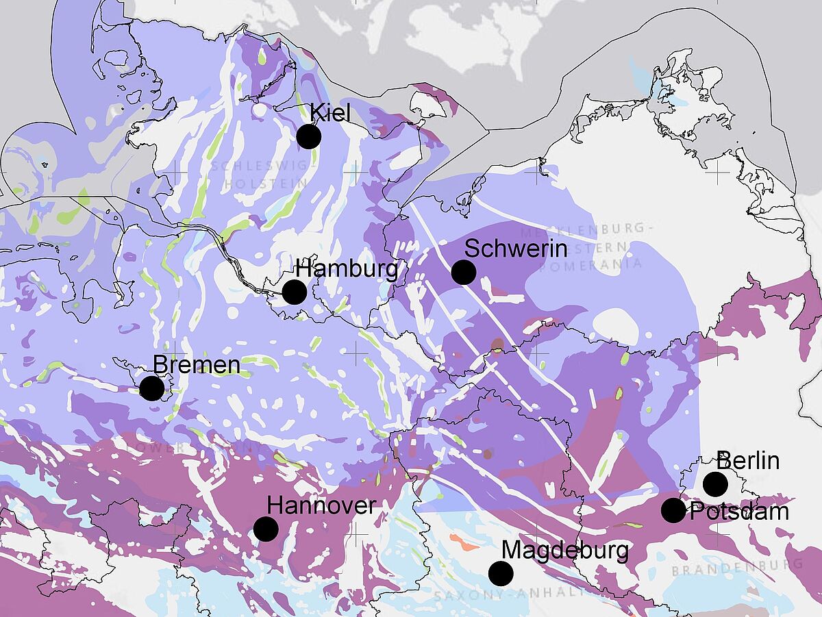 Grafisch aufgearbeitete Landkarte