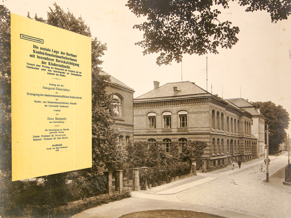 Dora Benjamins (1901-1946) Dissertation an der Universität Greifswald, ©Universität Greifswald, Archiv