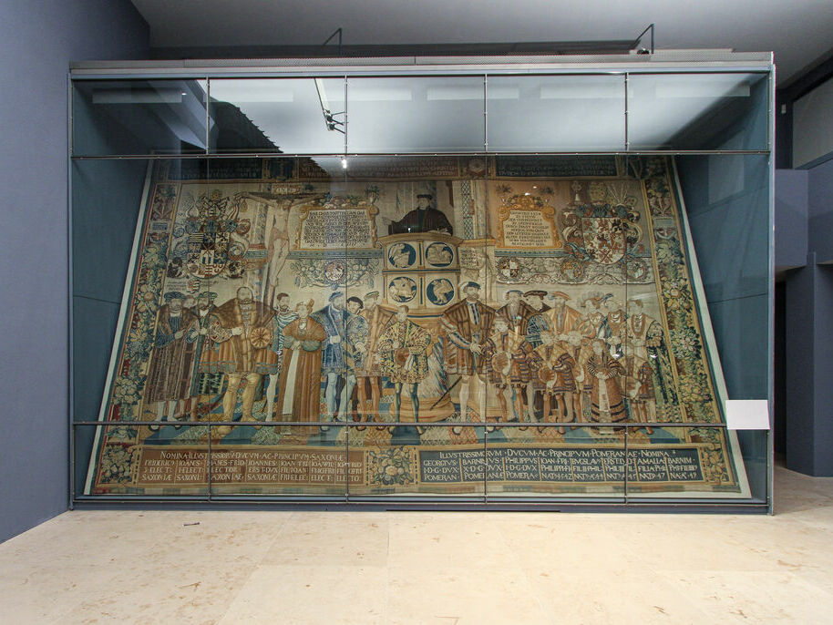 Der Croy-Teppich wird im Pommerschen Landmuseum im Greifswald ausgestellt. ©Jan-Meßerschmidt, 2014