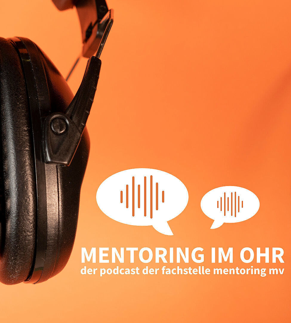 Logo des Podcasts mit Kopfhörern. Symbolbild.