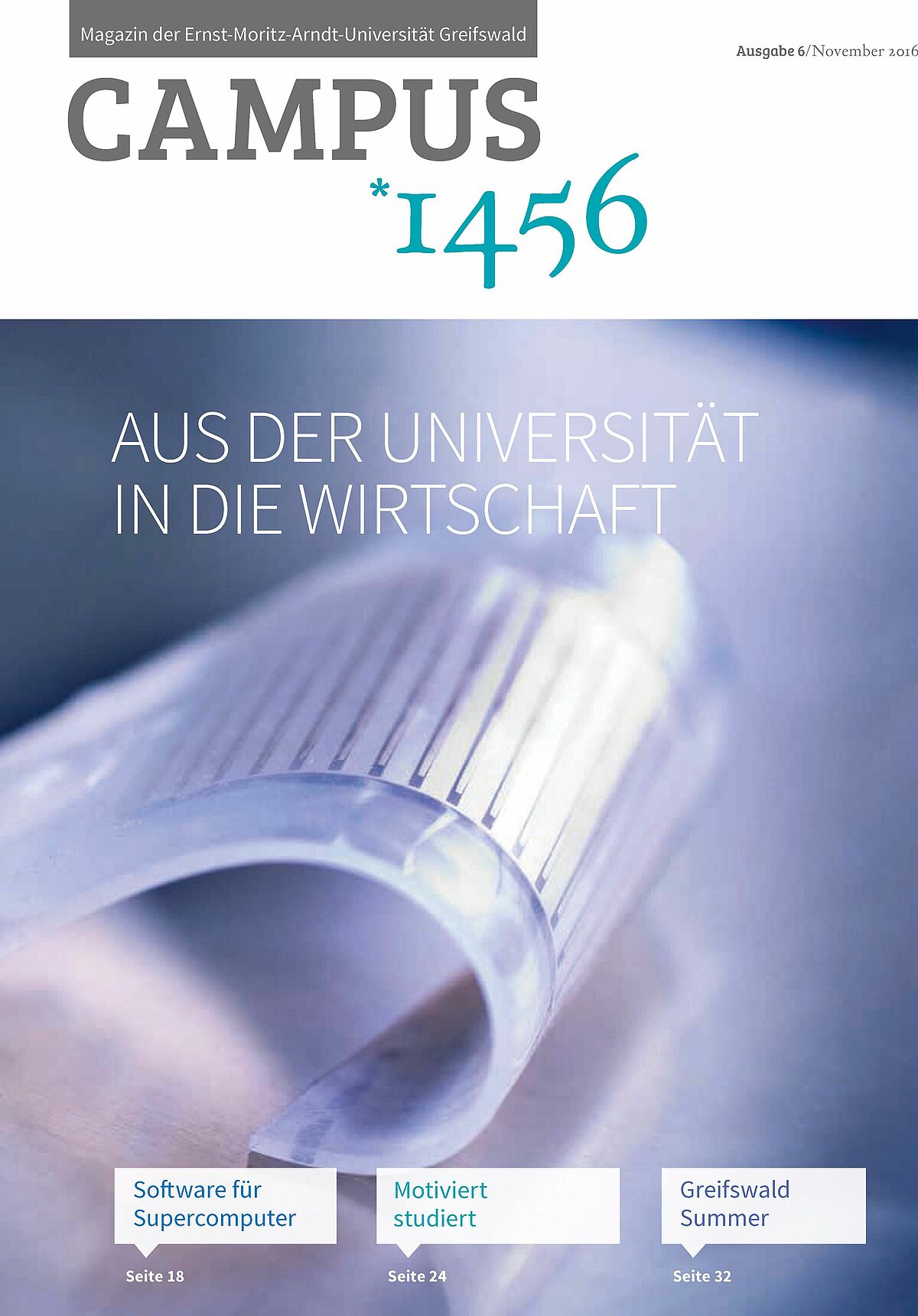 Die Ausgabe November 2016 unseres Magazins „Campus 1456“