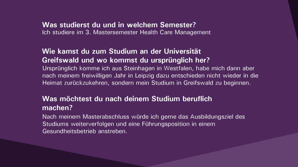 Steckbrief Slider Pia Hemkemeier: Universität Greifswald