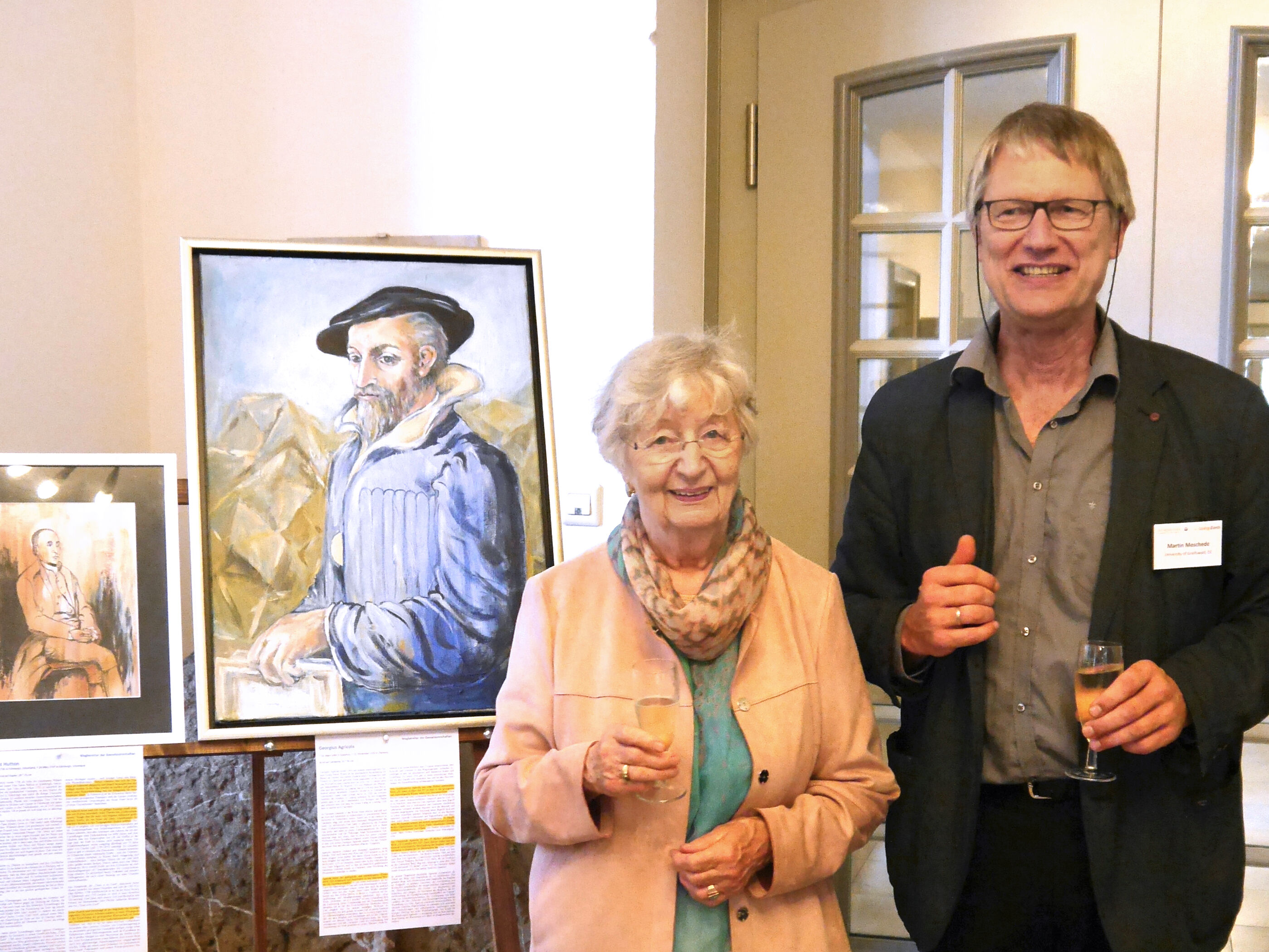 Marianne Meschede und Prof. Dr. Martin Meschede bei der Vernissage am 03.09.2018 in Bonn – Foto: Prof. Dr. Dieter Meschede