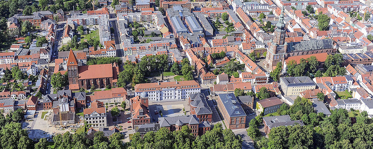 Luftbild Innenstadt und Uni