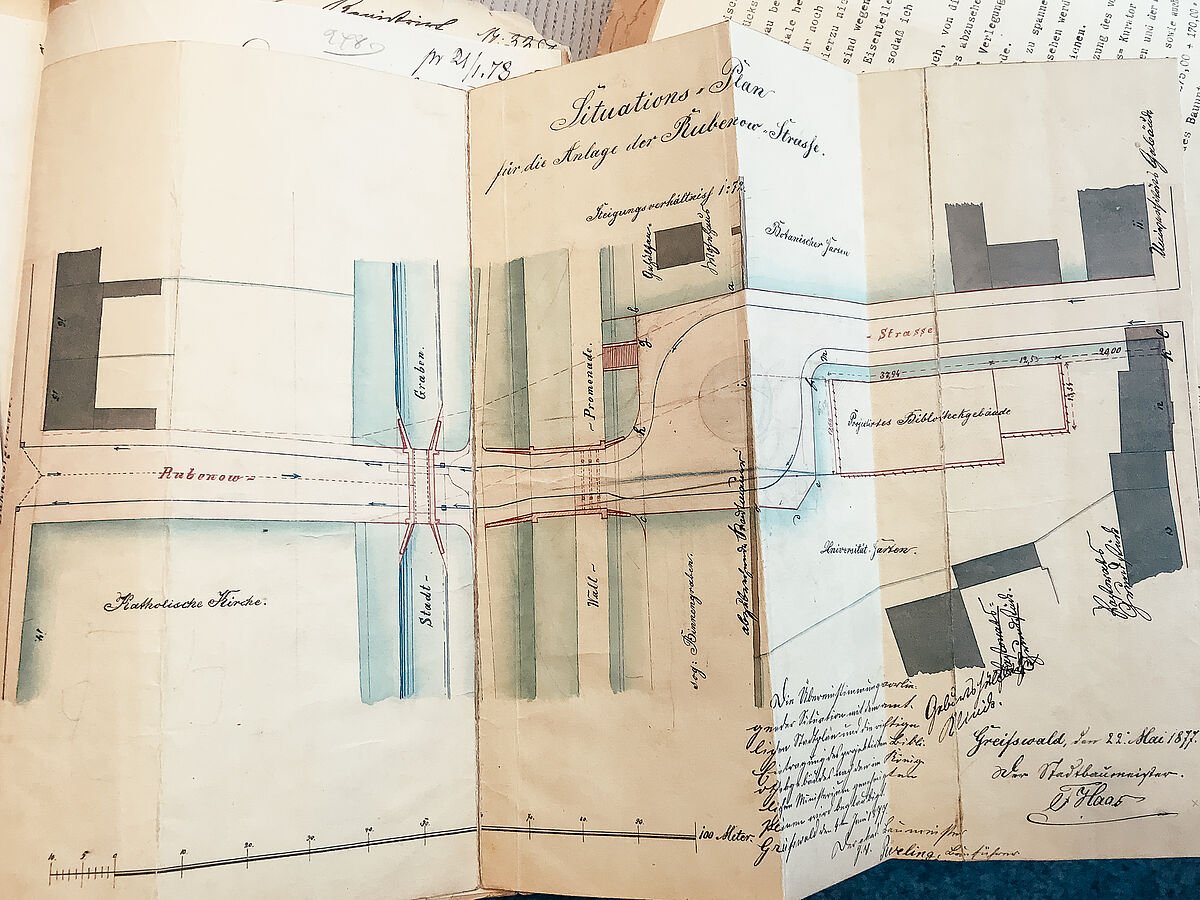 Historischer Lageplan des Botanischen Gartens - Foto: Till Junker