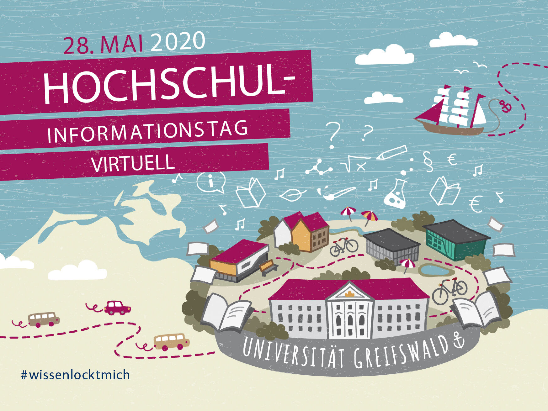 Motiv Hochschulinfotage – Gestaltung: GRAFfisch, Universität Greifswald 