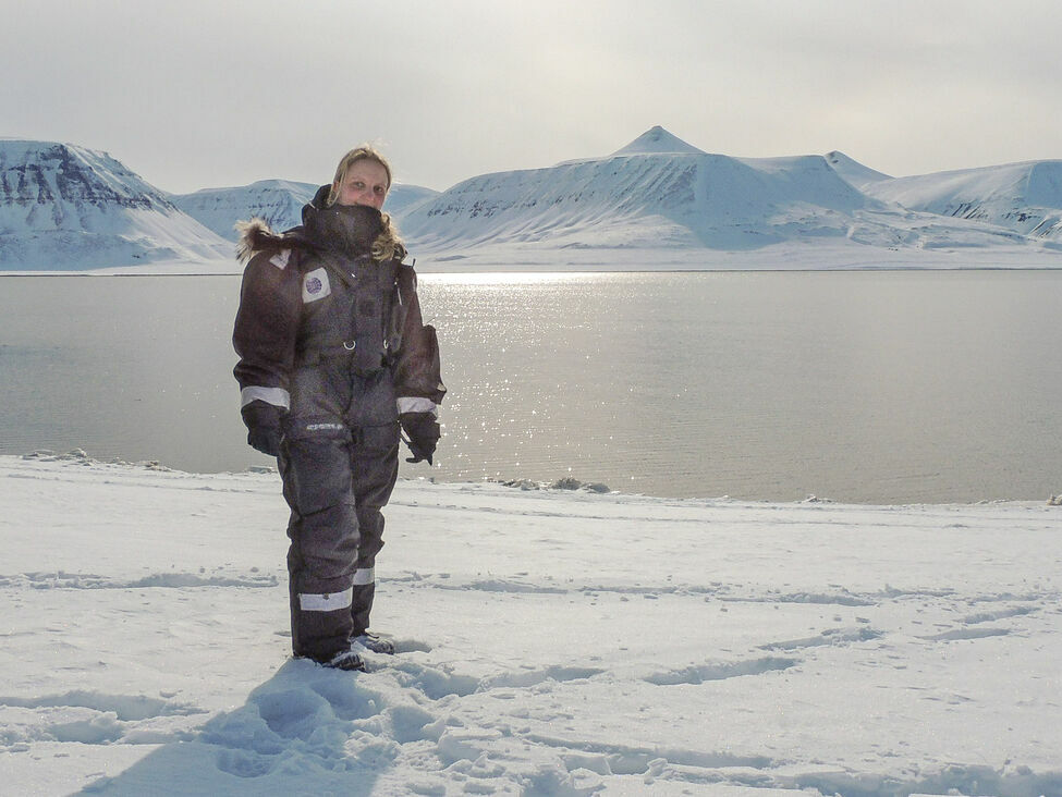 Dr. Anna Gehrmann auf Forschungsreise in Spitzbergen @privat