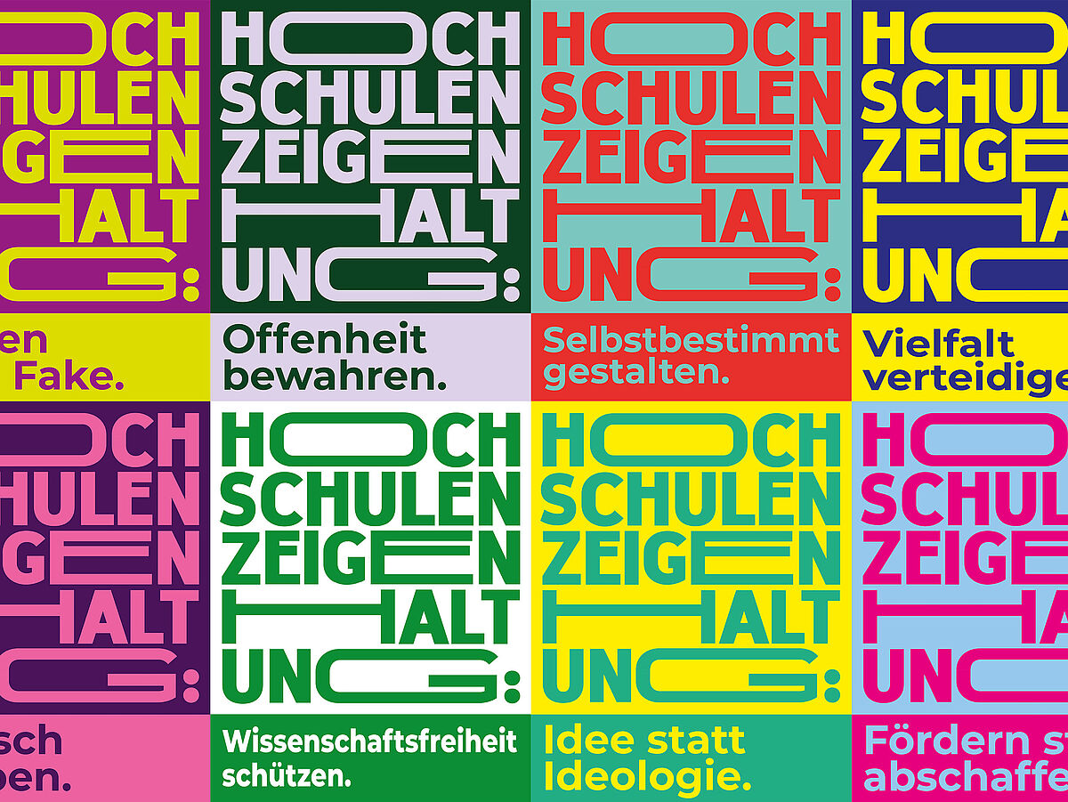 Hochschulen zeigen Haltung – Kampagnenmotive