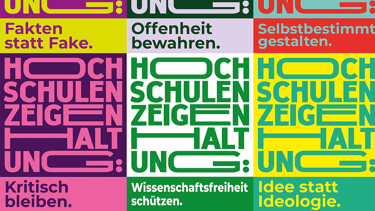 Hochschulen zeigen Haltung – Kampagnenmotive