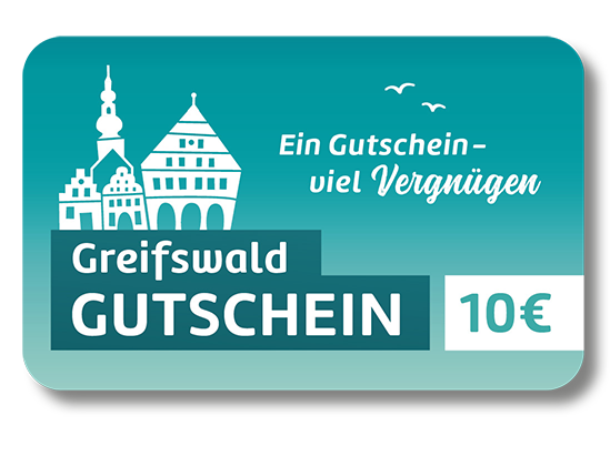 Greifswald Gutschein Vorderansicht ©Stadtmarketing