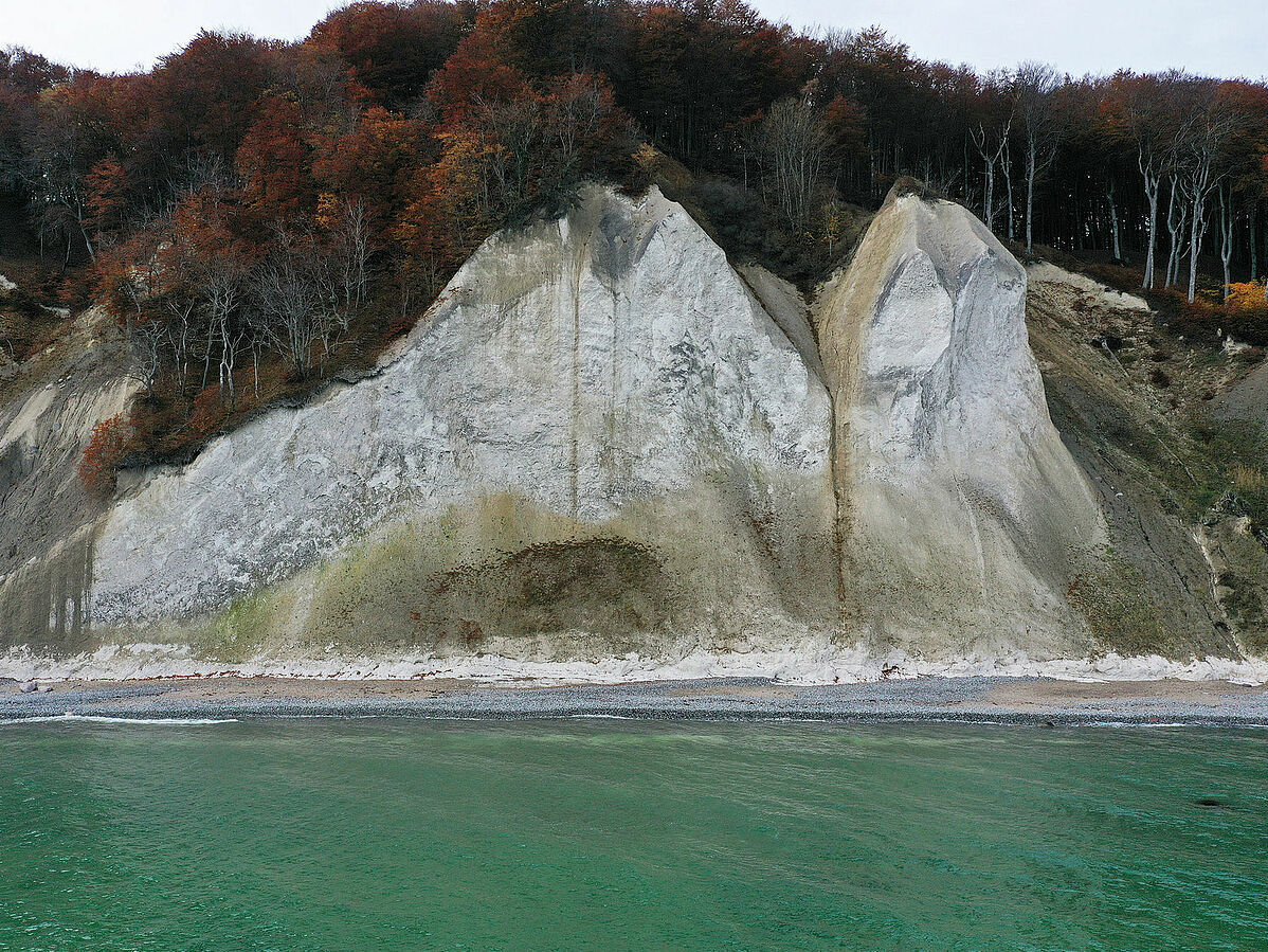 Drohnenaufnahme der Wissower Klinken auf Rügen, © Anna Gehrmann, 2020