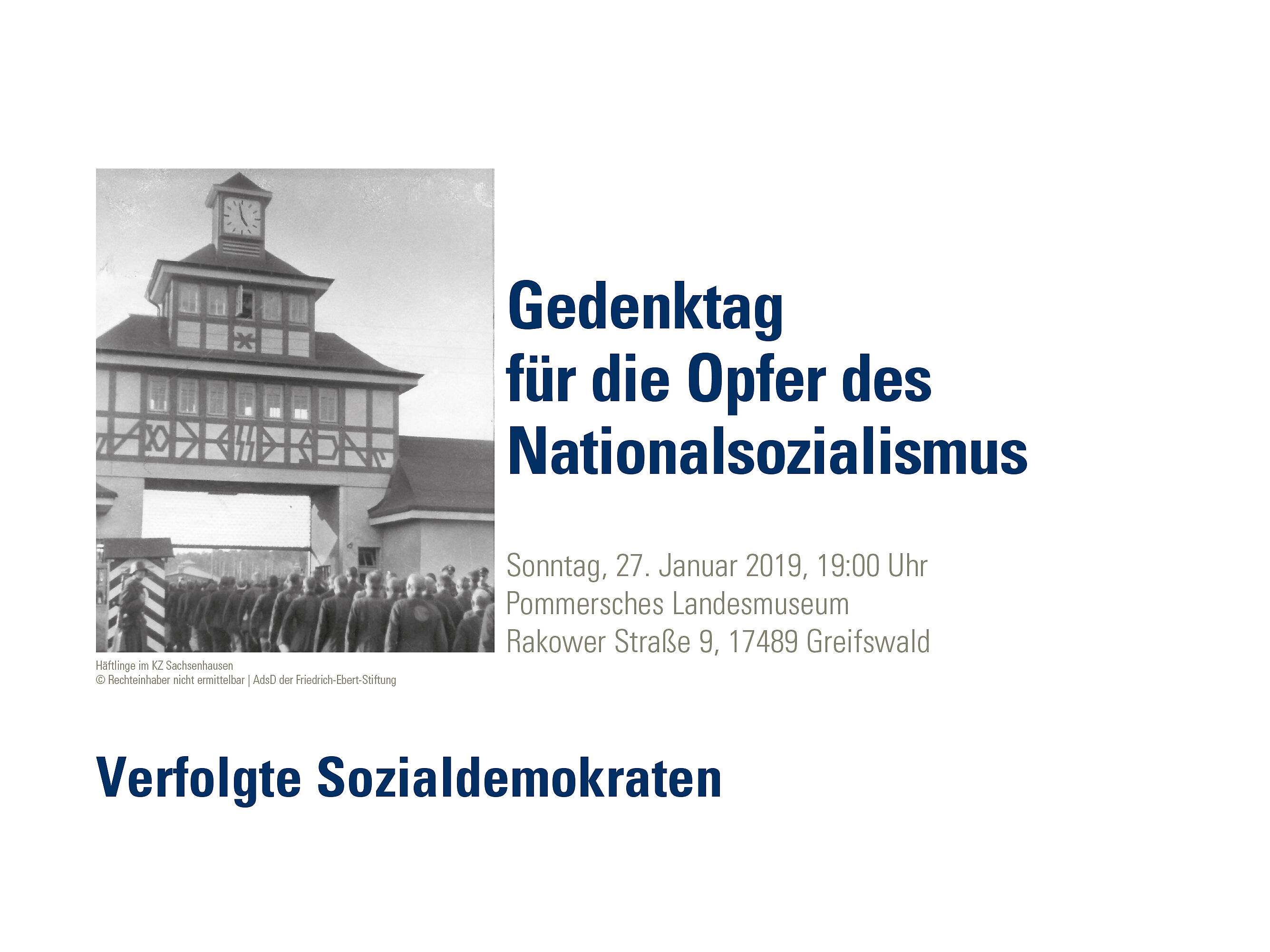 Plakatauszug | Gedenktag für die Opfer des Nationalsozialismus