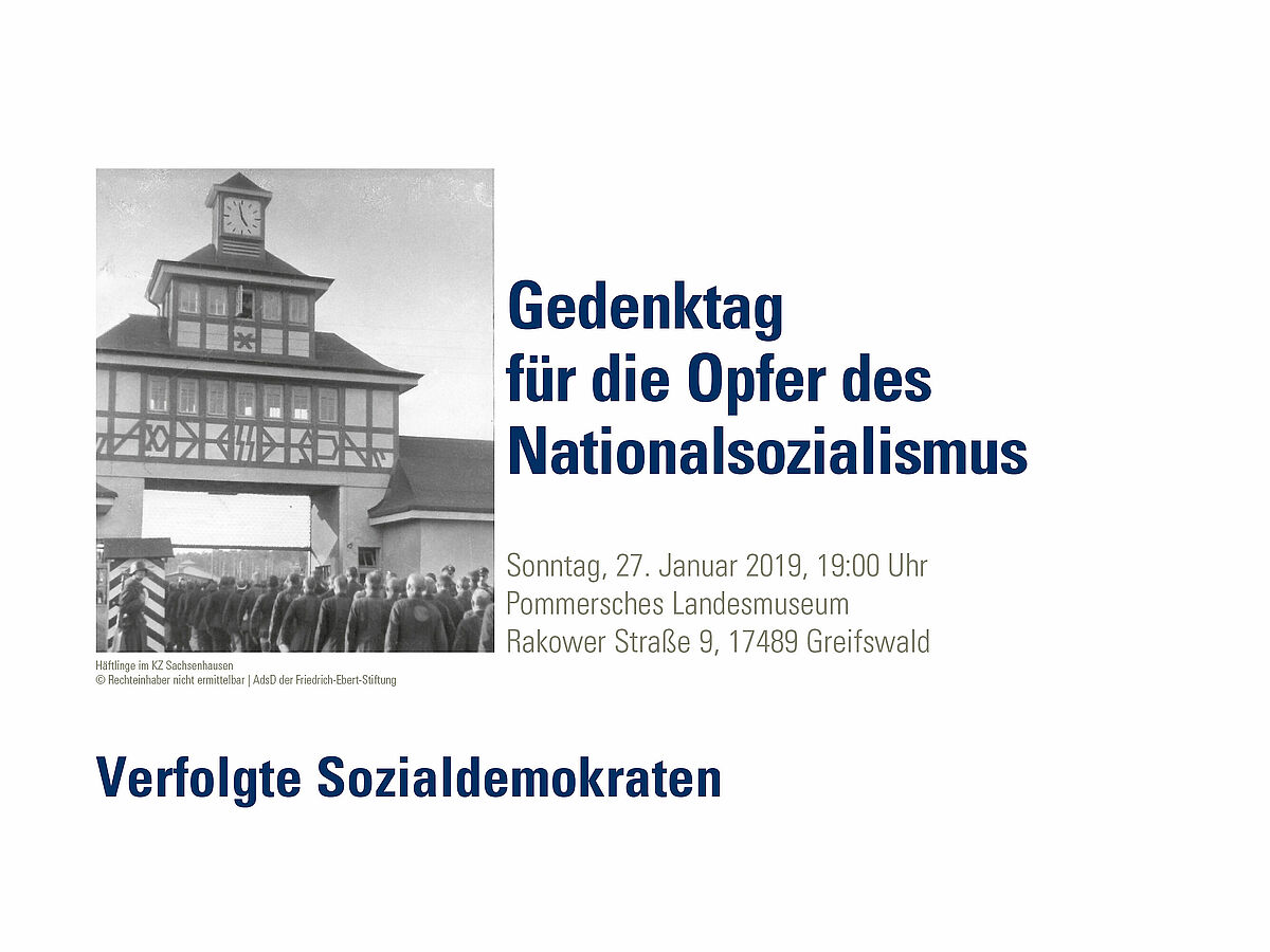 Plakatauszug | Gedenktag für die Opfer des Nationalsozialismus